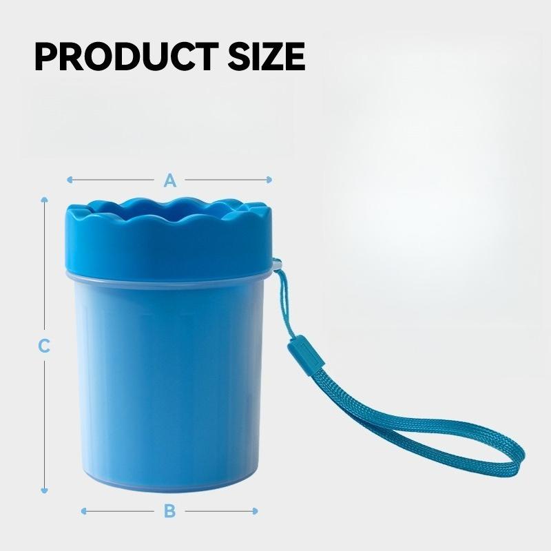 Portable Dog Paw Cleaner Cup Soft Silicone Bristles Detachable Foot Washer Deep Clean Mud Dirt For Dog Outdoor Walking