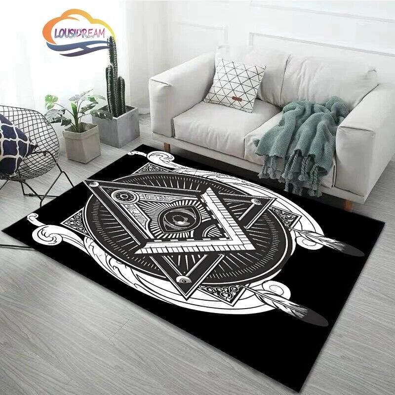 Fashion Carpet Freemasonry Rug Masonic Soft Doormat Rugs Bedroom Freemason Living Room Door Floor Hallway Mats Large