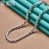 925 Sterling Silver 20 Inch 4mm Snake Chain Necklace Fashion Jewelry