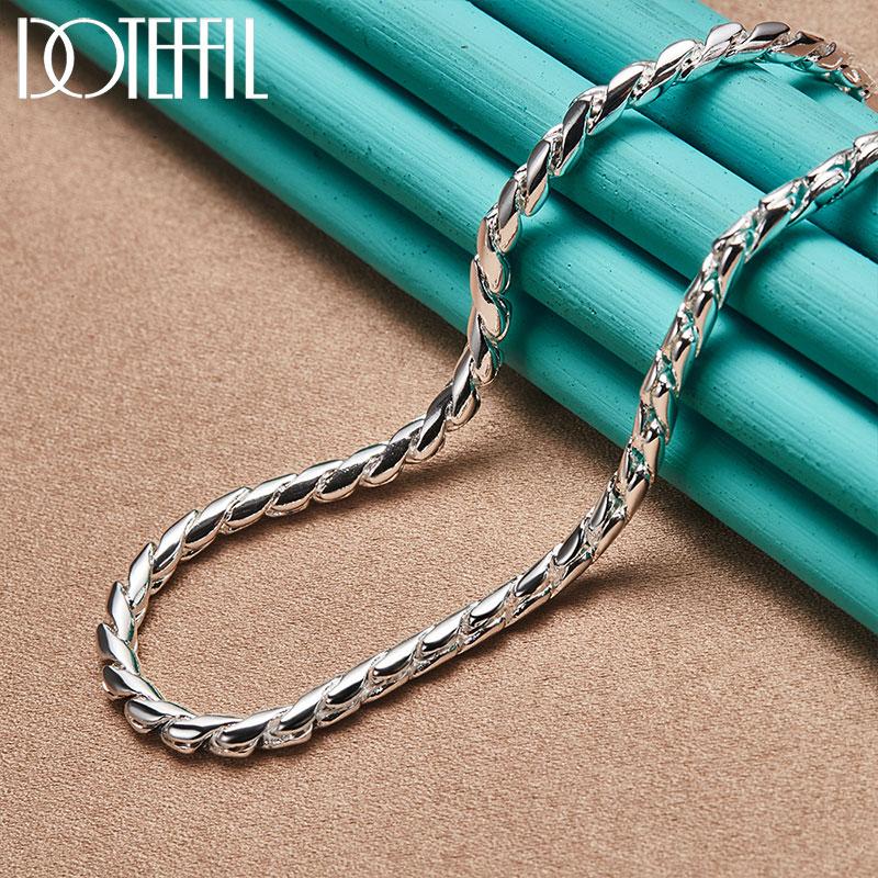 925 Sterling Silver 20 Inch 4mm Snake Chain Necklace Fashion Jewelry