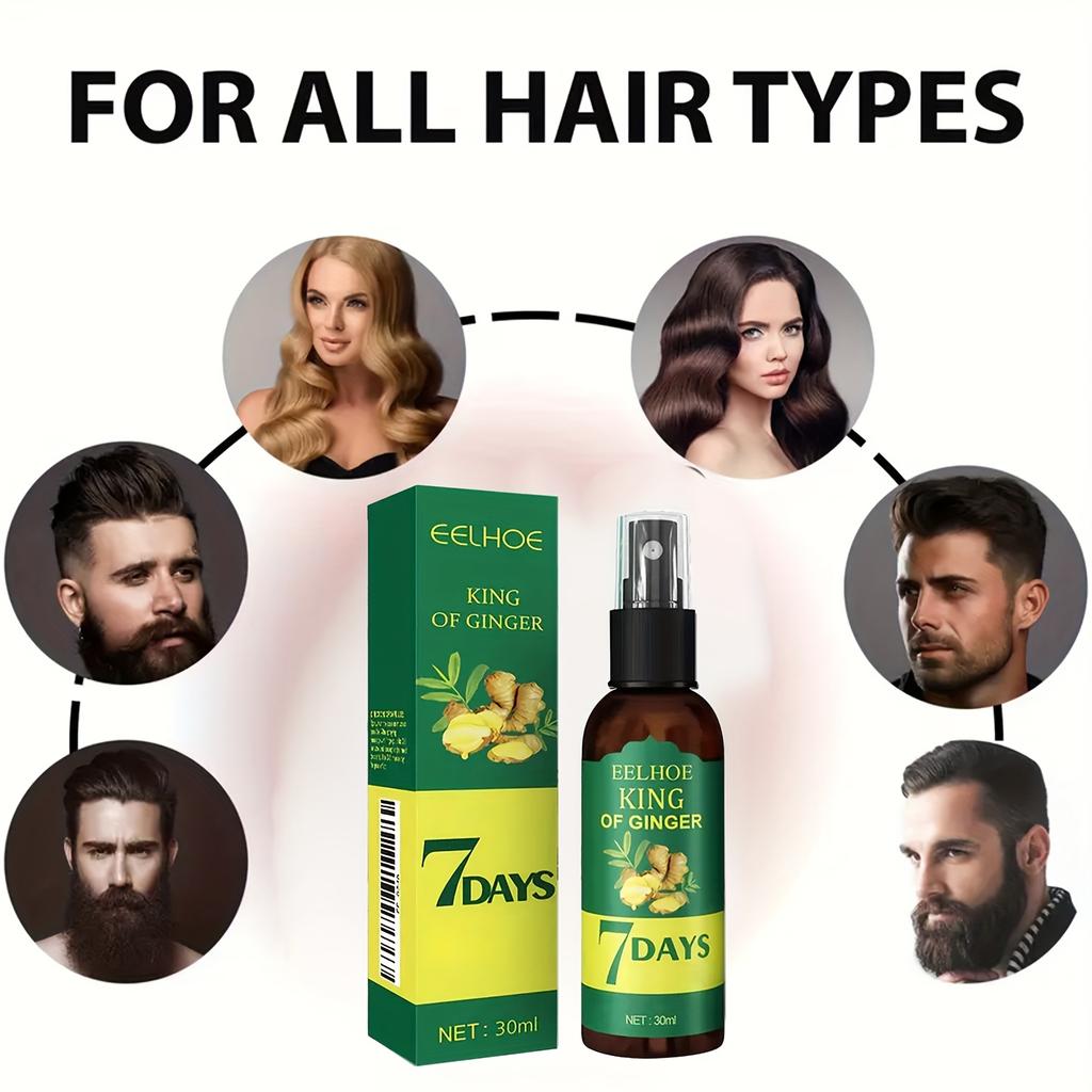 EELHOE Имбирное масло для волос и сыворотка с биотином для питания кожи головы и роста волос - 30 мл