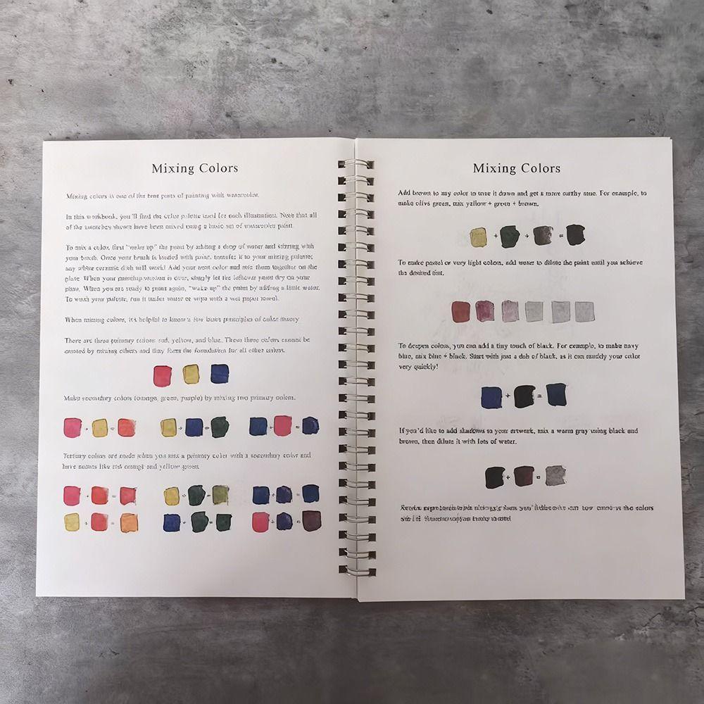 Christmas Watercolor Workbook Beginner-Friendly Art Learning Guide Gift for Artists