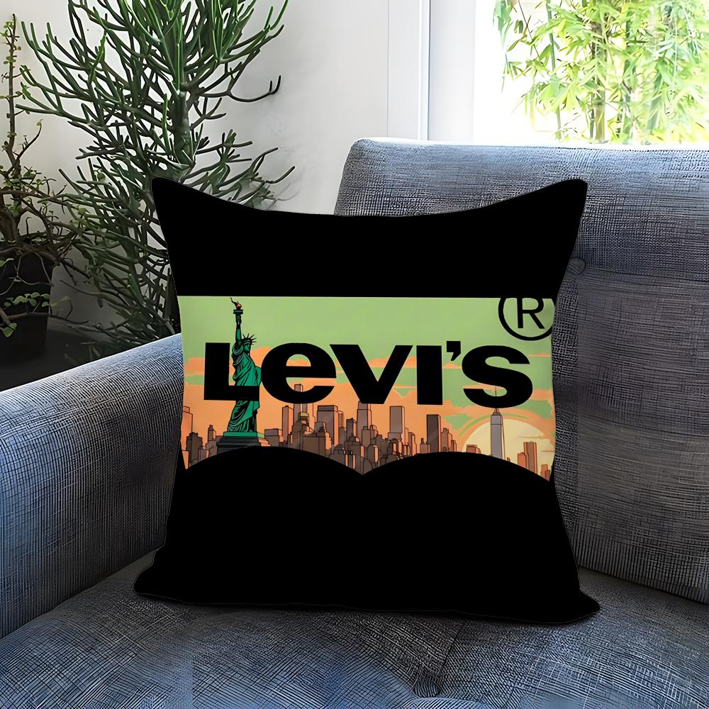 Popular L-LLevi's Cushion Cover Comfortable Reversible Pillow Cover Ideal for Car Sofa Bedroom & Beyond