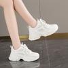 CRLAYDK 2024 Luxury Women's Wedge Chunky Fashion Sneakers Walking Lace Up Dad Platform Shoes Workout Casual Ladies Sport Tennis