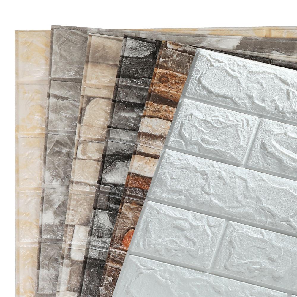 10 шт. 3d пенопластовые наклейки на стену, панели, кирпичные водостойкие клейкие обои для гостиной, спальни, дома, дома, декора для ванной комнаты