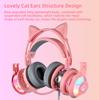 G25 Cute Cat Ear Светящаяся проводная гарнитура Микрофон высокой четкости с шумоподавлением Стереоэргономичный