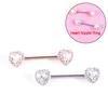 1 шт. хирургическая стальная штанга сердце сосок кольцо спираль пирсинг украшения для тела