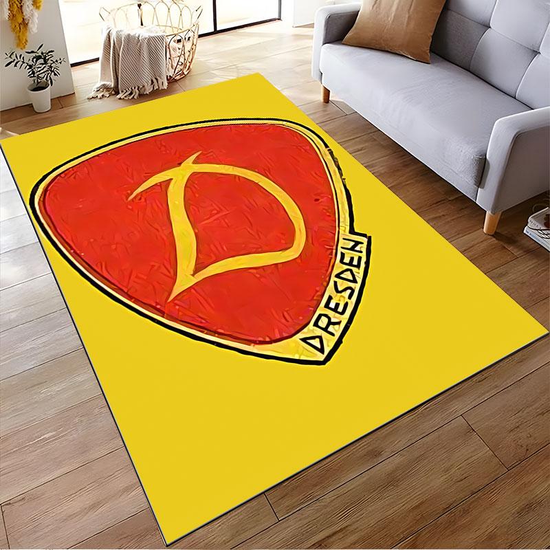 Red Shield with Dresden Logo suitable as a non-slip mat for the living room or bedroom sofa
