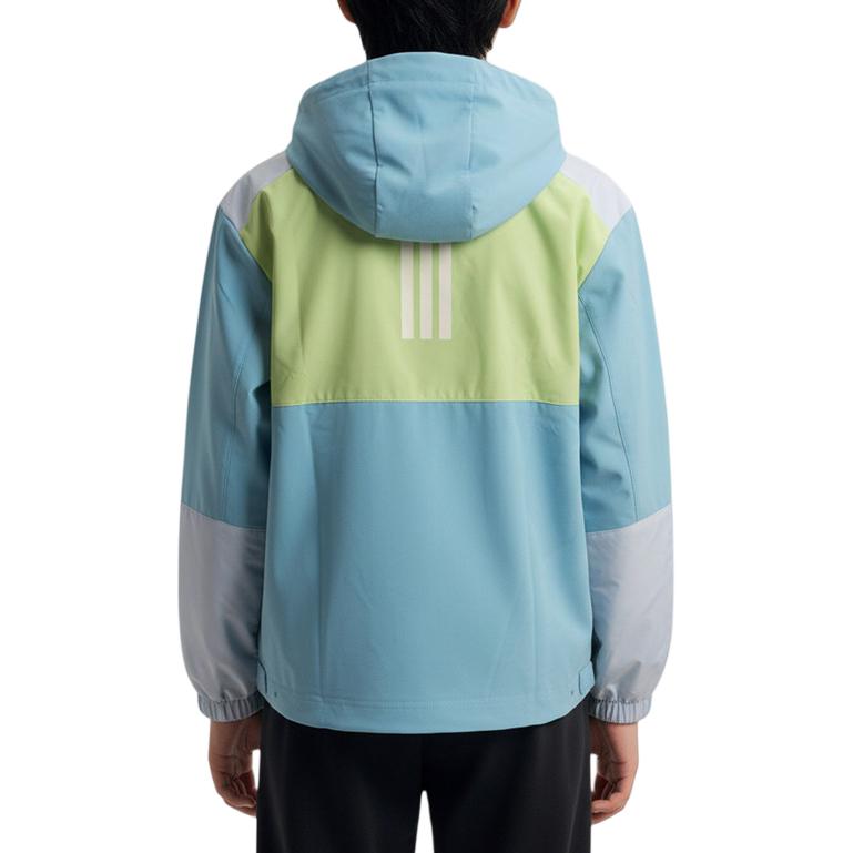 Adidas Куртка Jk Wv Urban Sport Color Block С капюшоном На молнии С длинным рукавом Детская Детские куртки KG5949