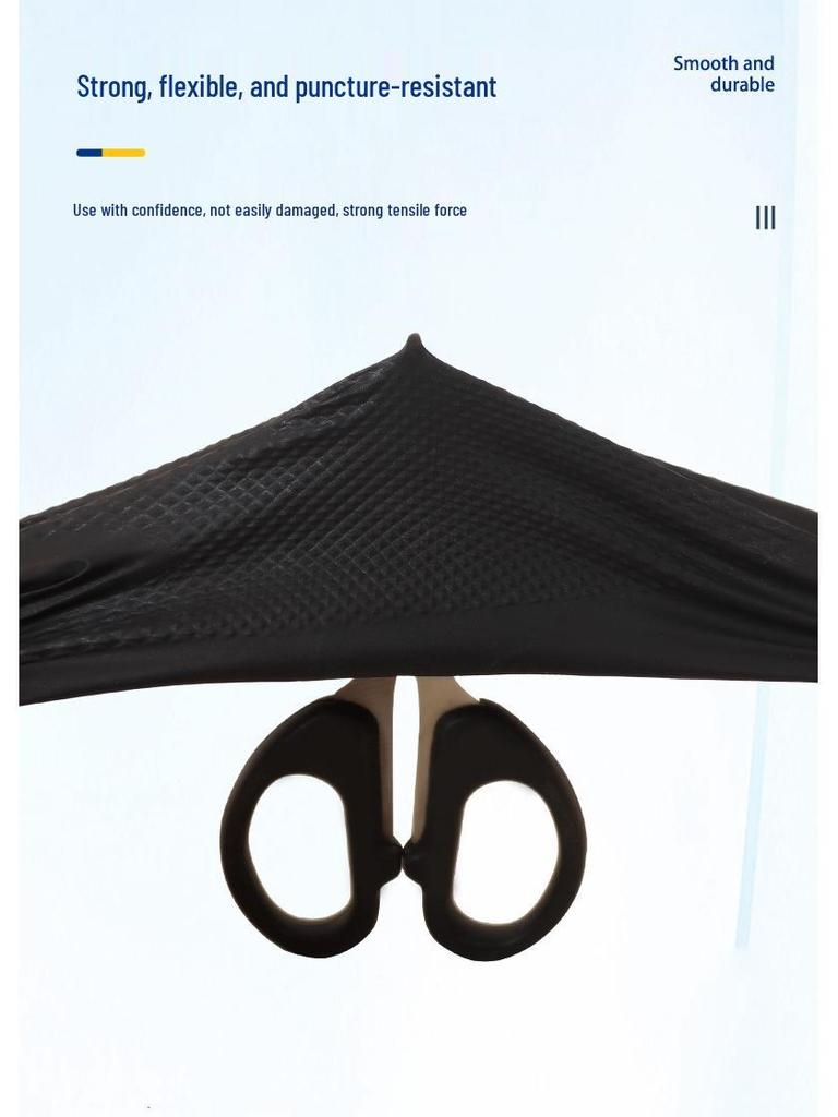 Thickened Non-slip Diamond Texture Nitrile Gloves for Household, Kitchen, Industrial, and Automotive Repair