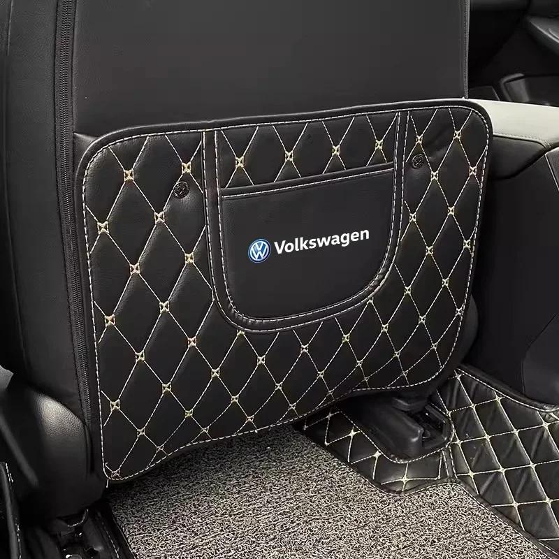 Hijk1 ·Защитная накладка на спинку сиденья автомобиля VW от пинков Автоаксессуары Для Volkswagen Polo Golf GTI CC Tiguan Arteon Passat Jetta Touareg