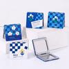 1pc Two-side Folding Makeup Mirror Light Mini Portable Make Up Mirror Compact Pocket Floral Makeup Mirror