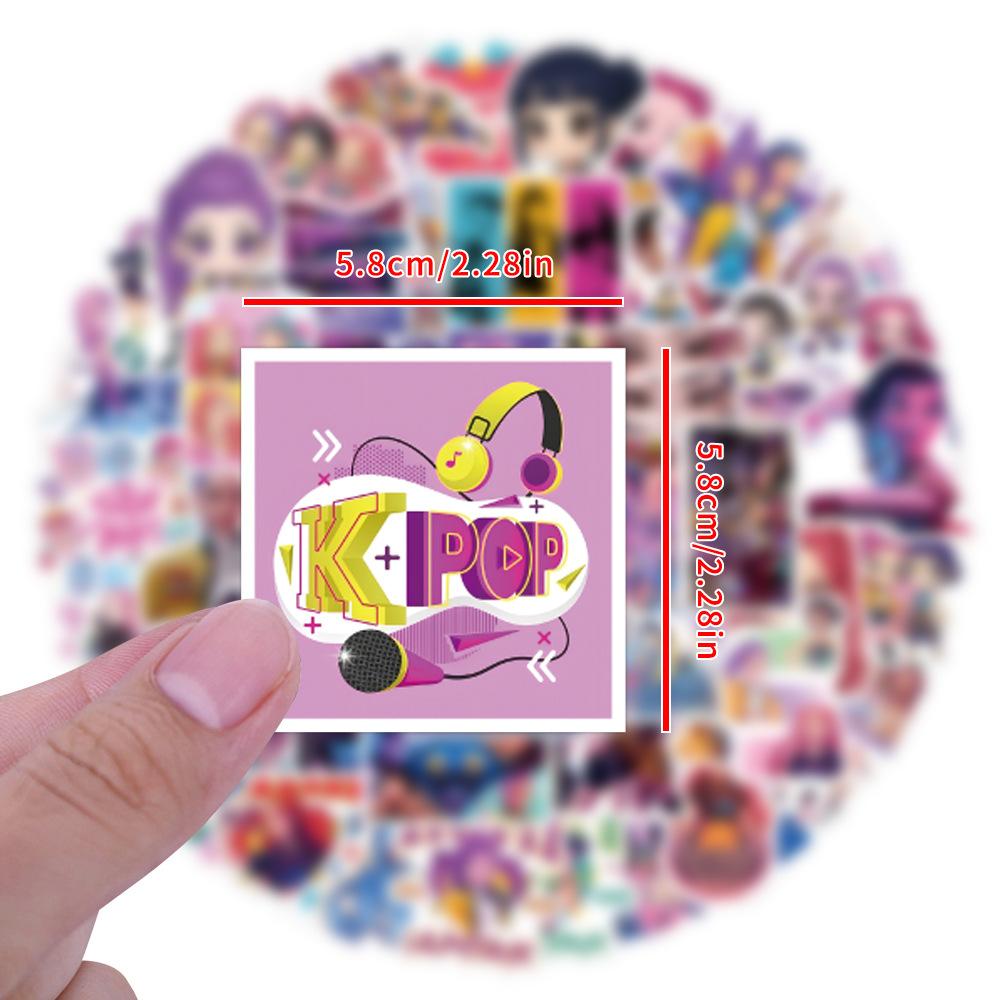 55-110PCS K-POP Demon Hunters Stickers Anime Waterproof Vinyl Decals for Laptop Water Bottle Skateboard Phone Gift for Fans