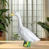 1 Cute White Duck Figurine Ornament, Realistic and Adorable Design, Suitable for Living Room, Desktop, Study, Home Decor, Fresh and Healing Style