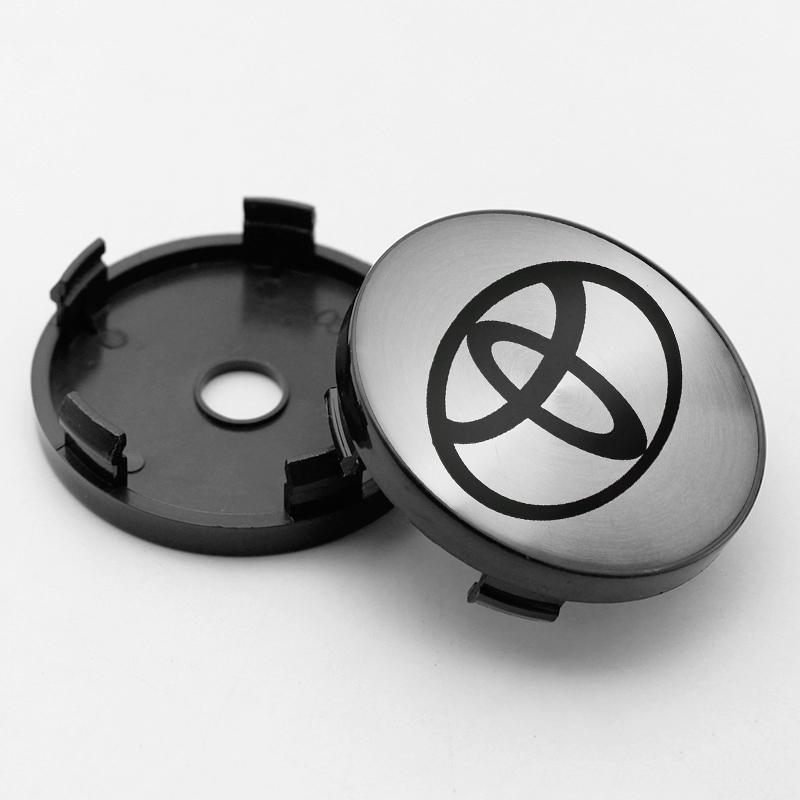 56 мм Колпачок ступицы колеса автомобиля Алюминиевые металлические наклейки с логотипом Для Toyota Rav4 Corolla Camry Aqua Auris Cross Yaris TRD Prius GR