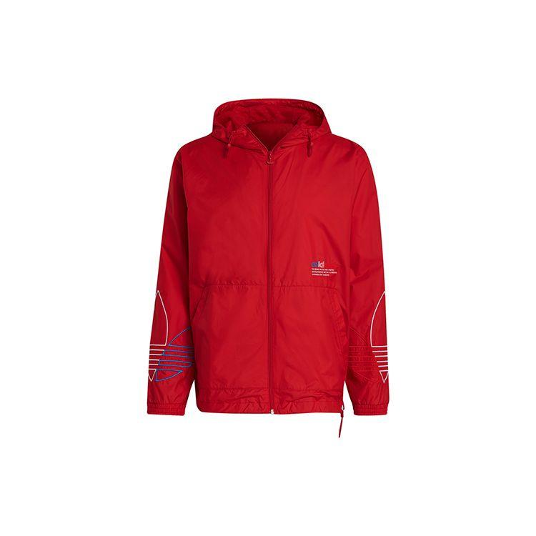 Adidas Originals Trefoil FTO WB Print Retro Sport Hooded Jacket Men Outerwear Light-Crimson GN3561