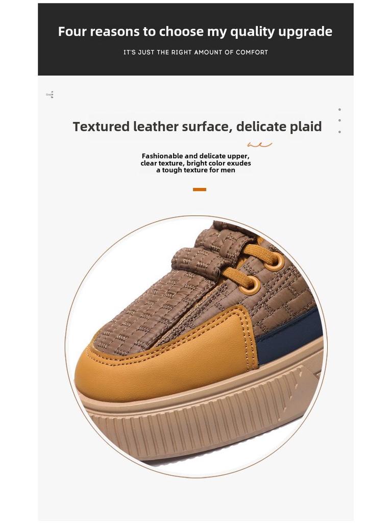 Мужские водонепроницаемые кожаные кроссовки Slip-On Casual Sneakers - спортивная обувь с толстой подошвой, увеличивающая рост, на осень