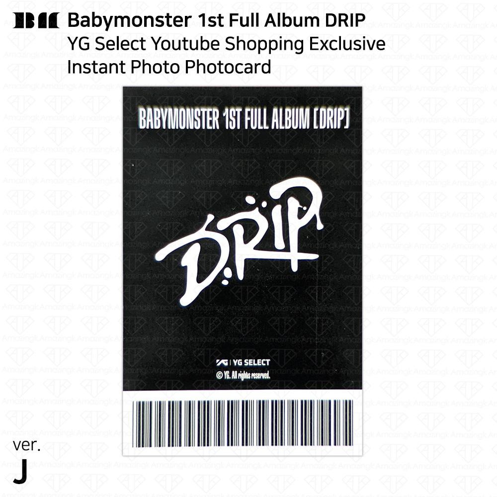 BABYMONSTER 1-й полноформатный альбом DRIP YG Select Youtube Shopping Эксклюзивная фотокарточка