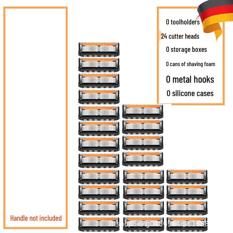 Ультратонкая бритва с пятью лезвиями оранжевого цвета, моющейся поворотной головкой и защитой от царапин