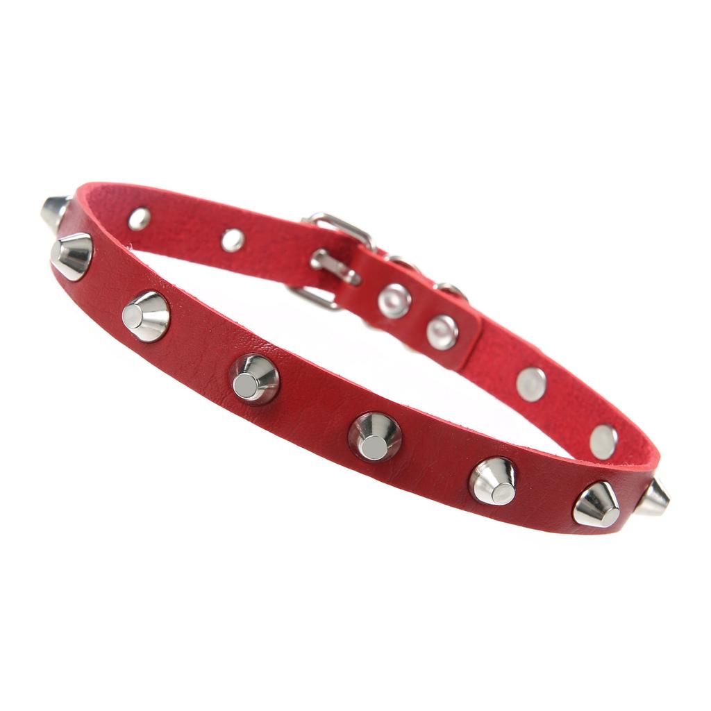 Goth Studded Choker Necklace Collar For Women Grunge Punk Leather Chocker Rave Festival Accessories