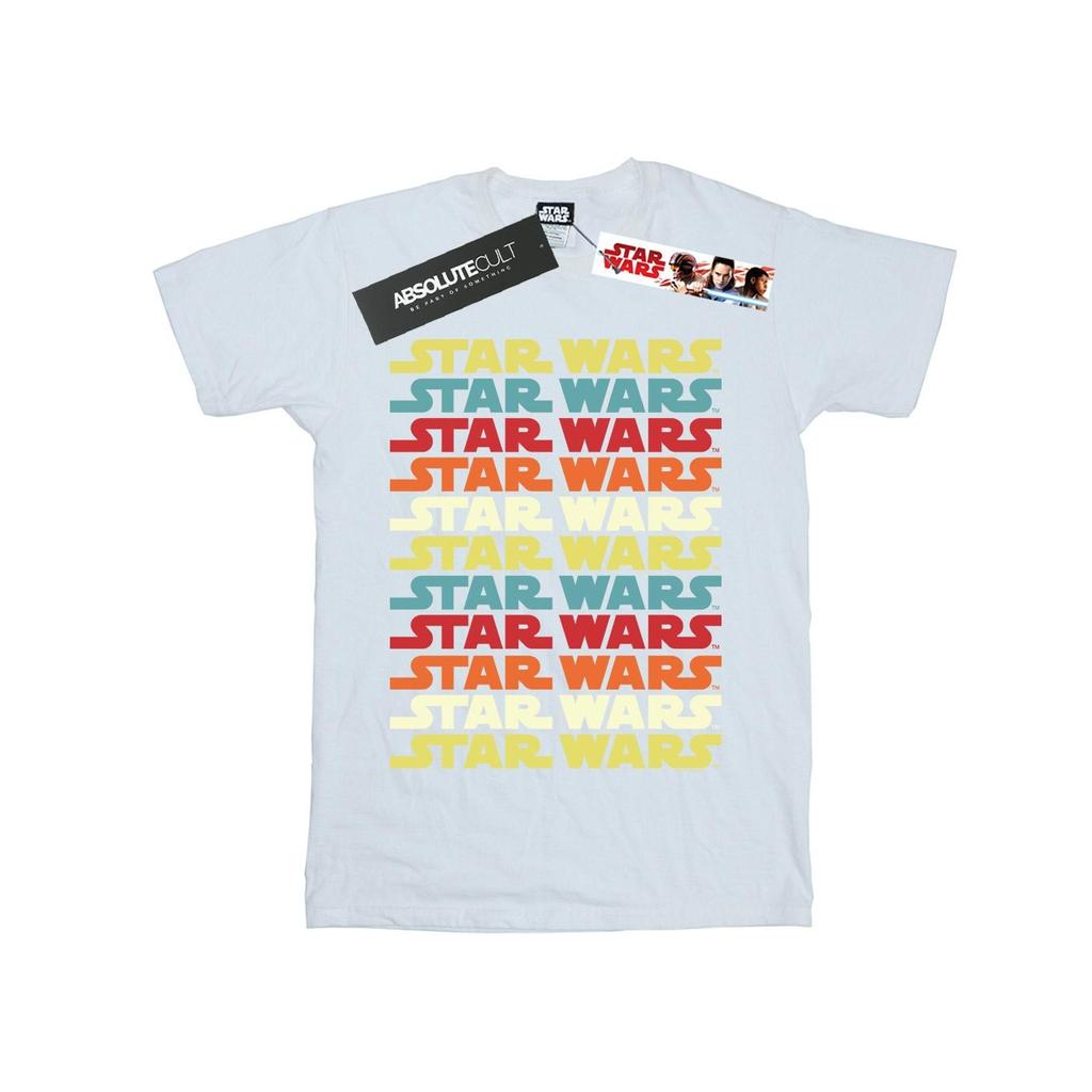 Star Wars Mens Retro Repeat Logo T-Shirt