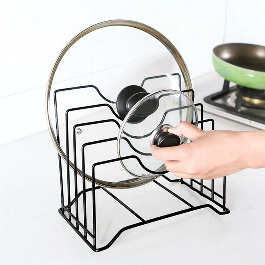 Pot Lid Rack Iron Kitchen Cutting Board Storage Rack Multifunctional Dish Plate Storage Rack