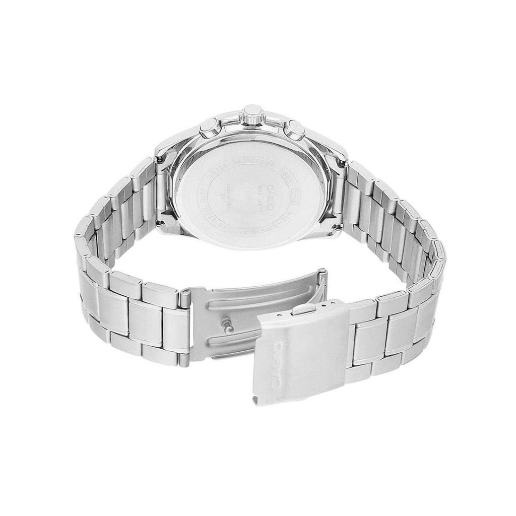 Casio Standard Series Minimalist Fashion Trend Business Casual Classic Three Subdials Waterproof Quartz Watch Men watches Silver MTP-E305D-7AVDF