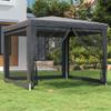 Vidaxl Палатка для вечеринки с 4 сетчатыми стенками, антрацит, 3x3 м, HDPE