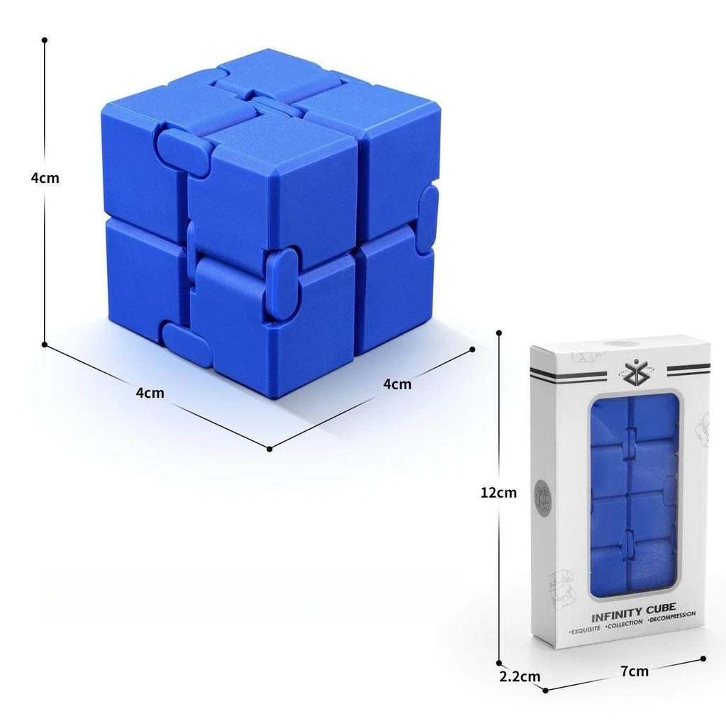 Alloy&Plastic Infinity Cube Fidget Toy Ultra-Durable Sensory Stress Reliever for Adults & Kids Anxiety Relief Gift