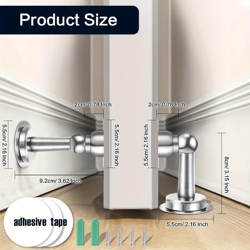 1PC Heavy Duty Magnetic Door Catch | No Drill Strong Adhesive Mount Rustproof | Universal Fit for All Doors Cabinet Hardware