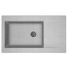 STRADOUR Built-in Kitchen Sink 1 Large Bowl + 1 Drainer Einna - Resin - 86 X 50 Cm - Platinum Grey