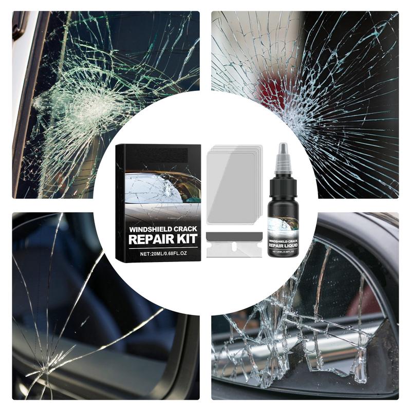 Набор для ремонта трещин на лобовом стекле 20 мл. Жидкость для восстановления окон и ремонта лобового стекла. Долговечное решение для трещин на автомобильном стекле и