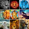 DIY 5D Lion Diamond Painting Rhinestone Picture Full Round Animal Full Diamond Embroidery Gift Mosaic Cross Stitch Decoration