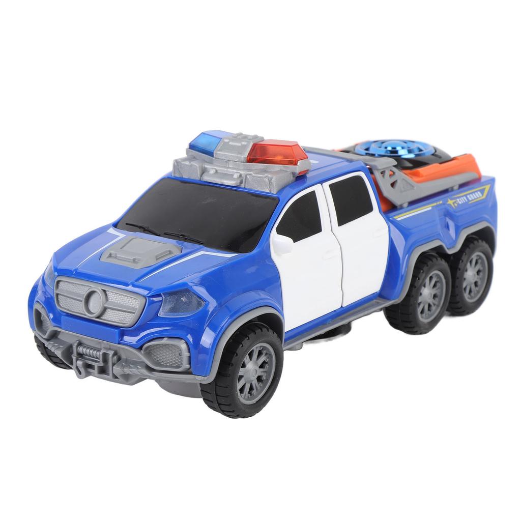 Игрушечная машина со светом и звуком, вращающаяся на 360 градусов, с автоматическим открыванием дверей, на батарейках, светящаяся машина