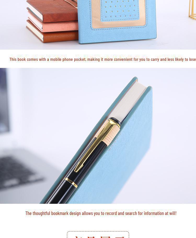 Творческий карманный блокнот формата А5 с держателем для ручки, настраиваемые страницы, компактный дизайн для студентов