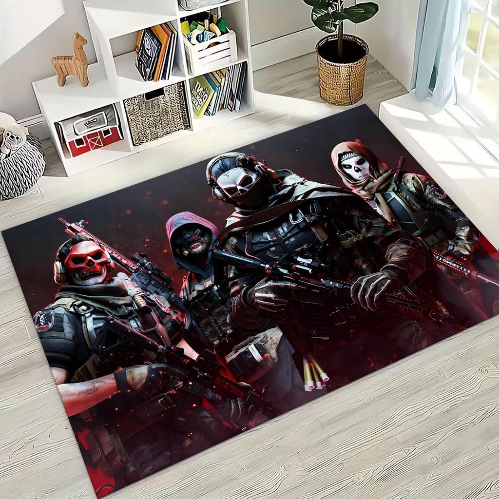 Классическая игра Call of Duty Ghost Саймон Мультяшное Искусство Ковер для Спальни Гостиной Дивана Дома Прикроватный Коврик Декор, Детский Нескользящий Коврик