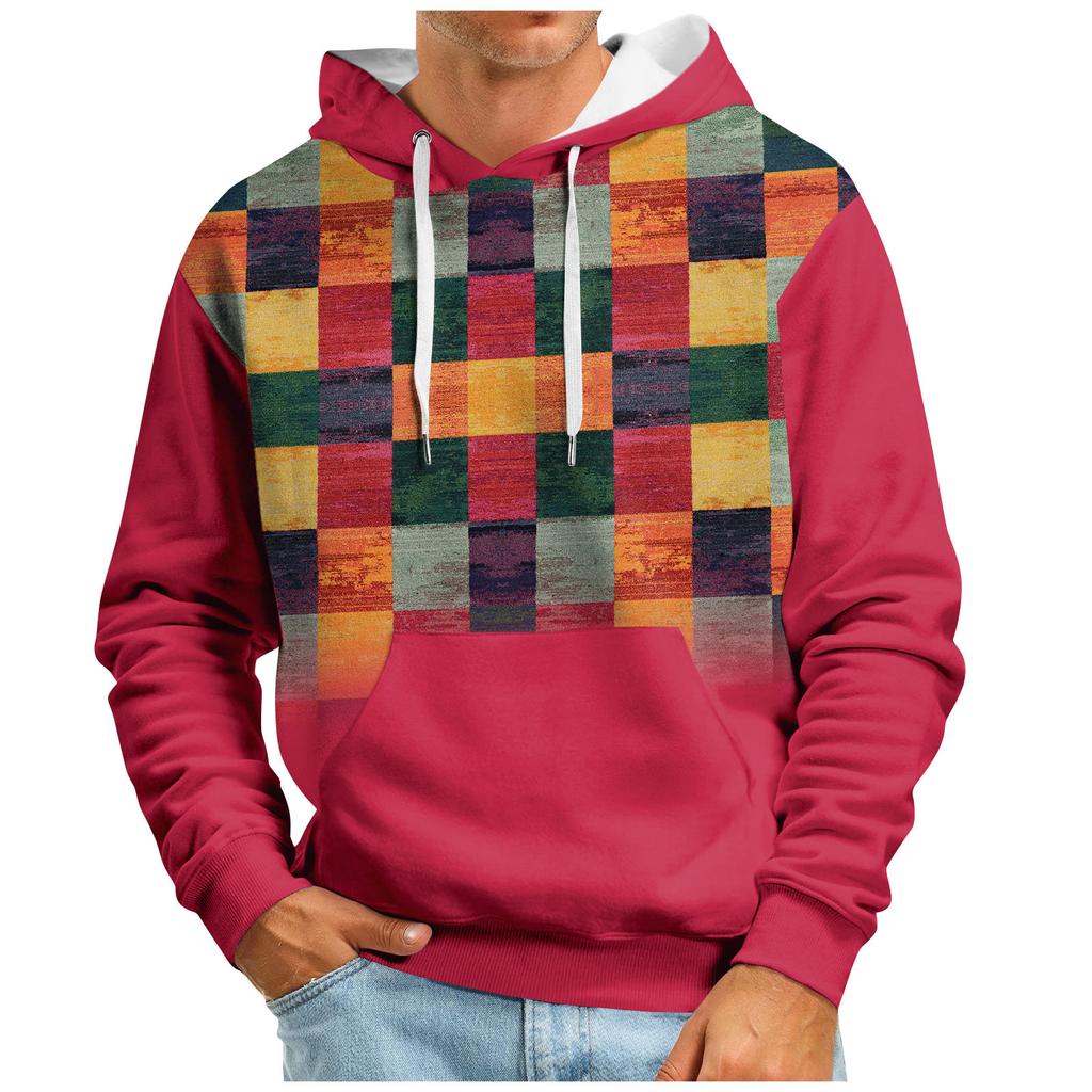 Модный свободный мужской и женский свитер с капюшоном с длинным рукавом и принтом