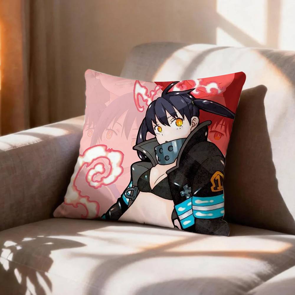 COOL FFire Force Tamaki Kotatsu Pillow Case Pattern Printed Pillowcase For Living Room Sofa Cushion Cover