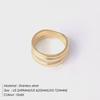 Женское многослойное геометрическое кольцо eManco из позолоченной нержавеющей стали