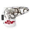 Blue Moon Putter Cover Fujin Raijin Pin Type Blade Mallet BMPC-4FR Head Cover Magnetic (White)