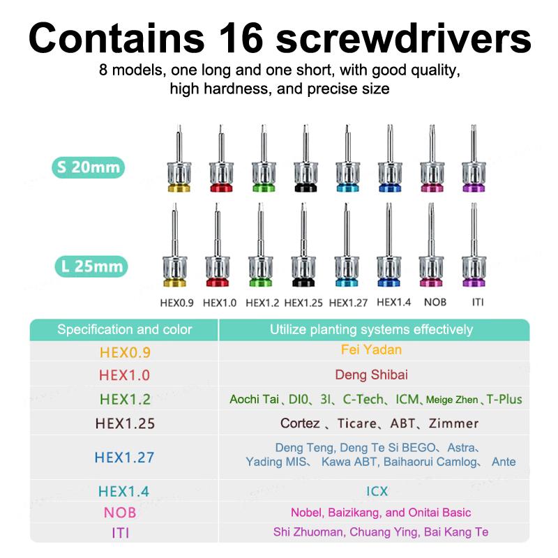 Dental Implant Screw Driver Dental Implant Torque Wrench Screwdriver Dentistry Screwdriver Tools Storage Box Dental Tool