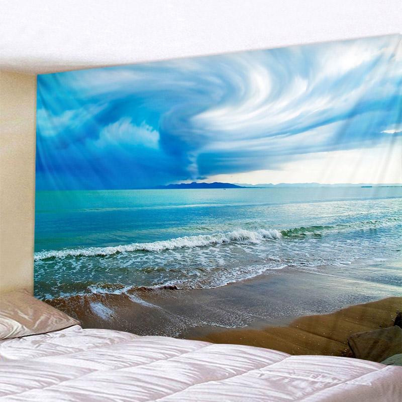 Blue Sky White Cloud Tapestry Wall Hanging Sunset Dusk Sunset Tapestry Background Cloth Bohemian Room Aesthetics Home Decoration