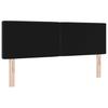 LED Headboard with LED Light Strips Black 160 cm Velvet