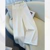 Women's White Wide-Leg High-Waisted Cropped Jeans - Slimming & Popular for Spring 2025
