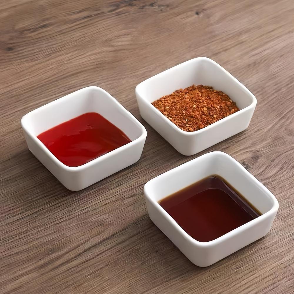 Ceramic white square dish platter, plate, snack side dish plate, hotel-level restaurant, molecular cuisine, sauce, flavor plate