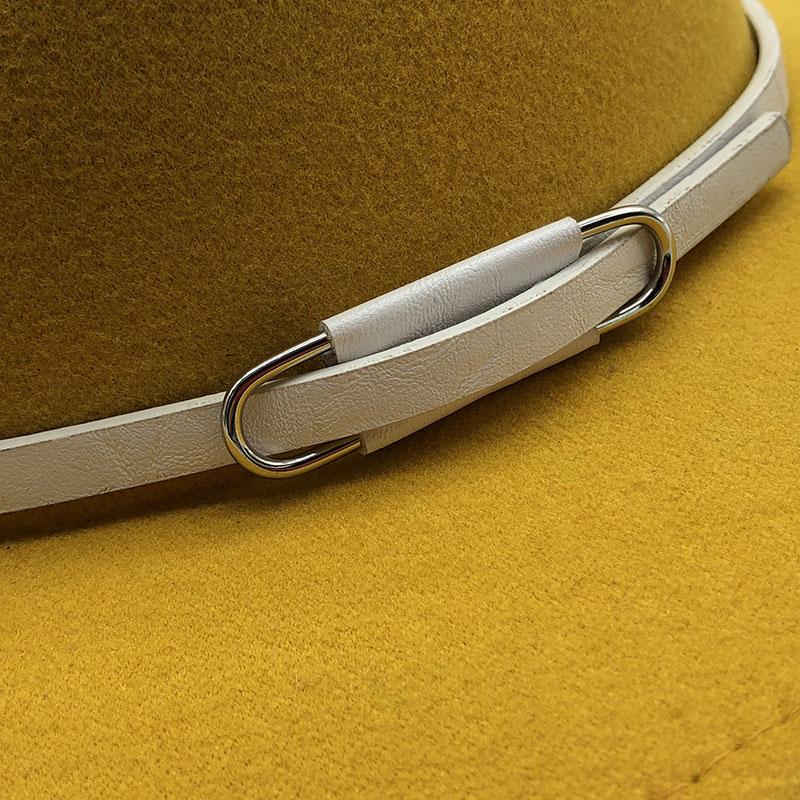 Новинка 2020 года, продажа, женская и мужская шерстяная фетровая шляпа трилби, декор с поясом, ретро шляпа-котелок, панамский стиль, джазовая шляпа-федора L/XL