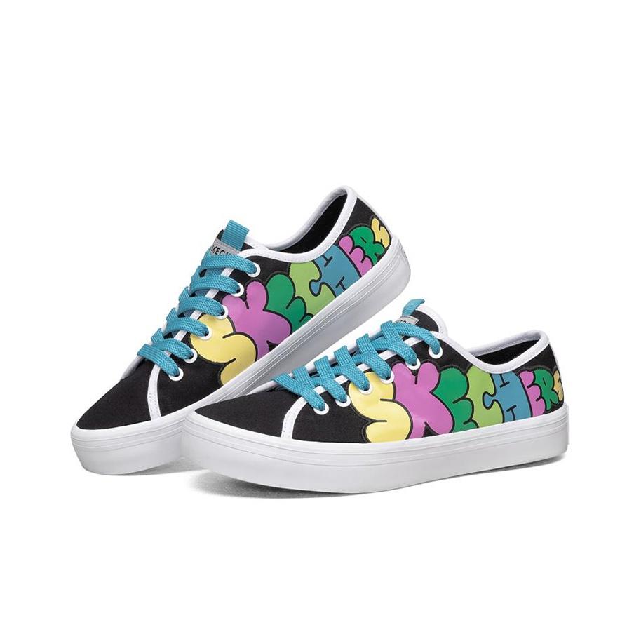 Skechers Jeremyville X VLites Низкие кеды для скейтбординга Женские кеды для скейтбординга Разноцветные 66666301-BKMT