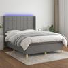 VidaXL Slatted Bed Base with Mattress and LED, Upholstered Bed, Double Bed, Adult Bed for Interior Bedroom, 3138870
