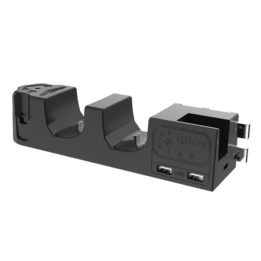 Зарядная станция 6-в-1 для Nintendo Switch, Joy Pad 2 Pro, поддержка зарядки USB 2.0 и игровых аксессуаров