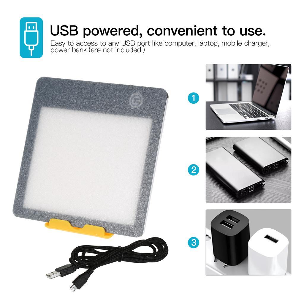 Portable Energy Light  UV Free 10000 Lux LED Bright Lamp Light Pad Tracing Board 3 Level Adjustable Brightness with